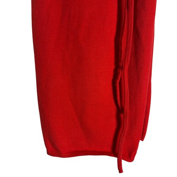 For Love & Lemons Edith Red Cropped Strappy Tie Back Sweater Skirt Set XXS - Picture 16 of 16